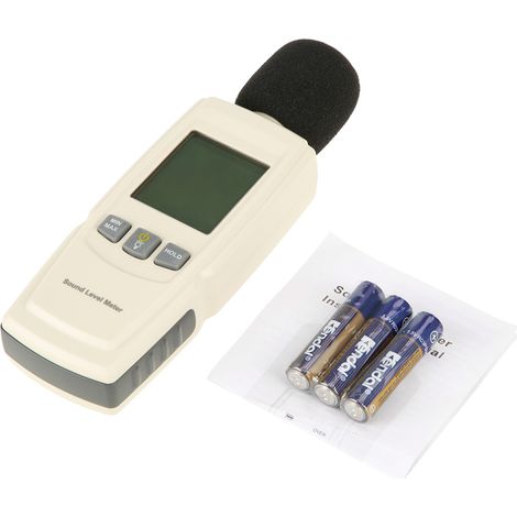 GM1352 Fonometro digitale portatile con schermo LCD - Tester del livello sonoro - Intervallo di misurazione: da 30 dB a 130 dB decibel (1/5)