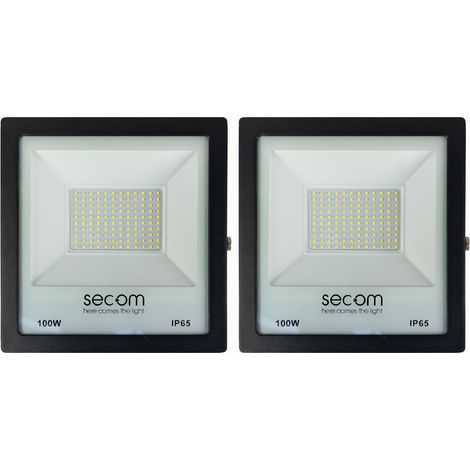 Confezione da 2 proiettori LED TenkoS2 da 100 W, 10.000 lm, IP65,