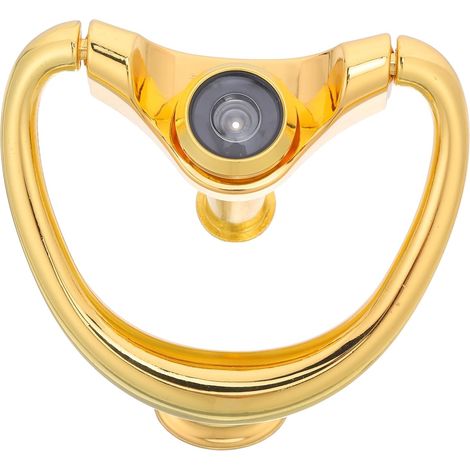 de porte en alliage de zinc doré avec œil de chat heurtoir (1/5)