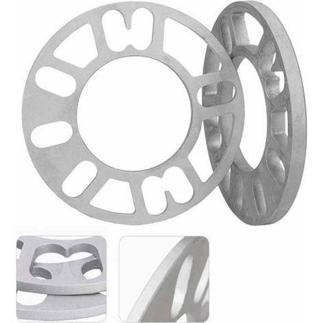 Jeu de 2 entretoises de roue en alliage d'aluminium 8mm, flasque centré ET, universel pour voitures (1/5)