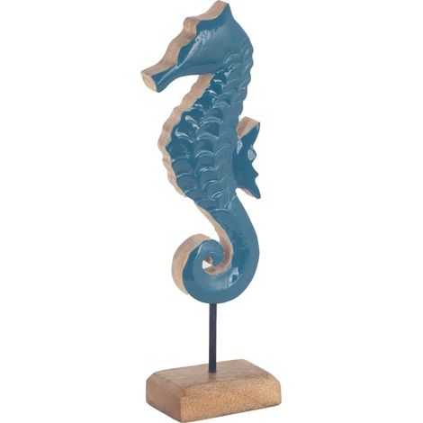 Cavalluccio marino decorativo in legno per lo stile nautico a casa, figura di marinaio ideale come regalo originale