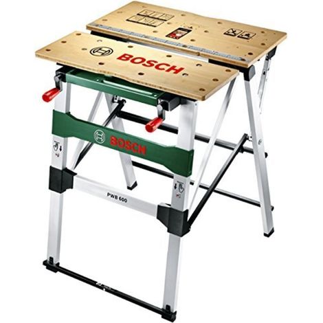Bosch Home And Garden 0603B05200 PWB 600 Banco Da Lavoro, Quattro Ganasce Di Serraggio (1/5)
