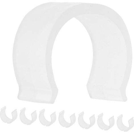 Supporti in plastica per asta per tende – 8 pezzi con anello e cuscinetti antiscivolo per montaggio a soffitto
