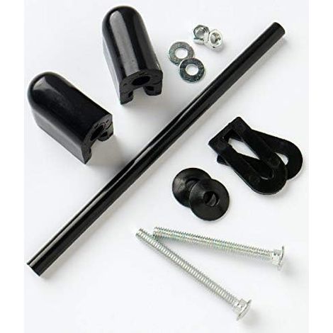 1 kit de fixation pour abattant WC classique avec charnières noires – Installation facile