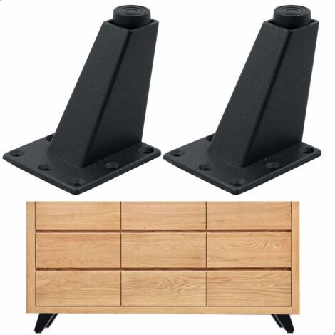 Nazalus-Vente chaude-Pieds De Table Meuble Canapé - Convient pour Armoire Table Basse TV Et Autres Meubles Haut Réglable 4 PièCes 8 X 7 6,3 Cm Robuste Durable Forte Capacité Aluminium Résistant à l'ab (1/5)