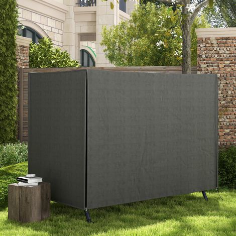 Funda para columpio de jardín, funda protectora para columpio Hollywood, funda impermeable, 205 x 124 x 164 cm, gris oscuro