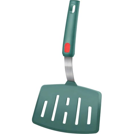 Spatule en silicone résistante à la chaleur, spatule ajourée extra large pour la cuisine, spatule à crêpes et poissons, spatule pour ustensiles de cuisine antiadhésifs, 315,6 °C (vert) (1/5)