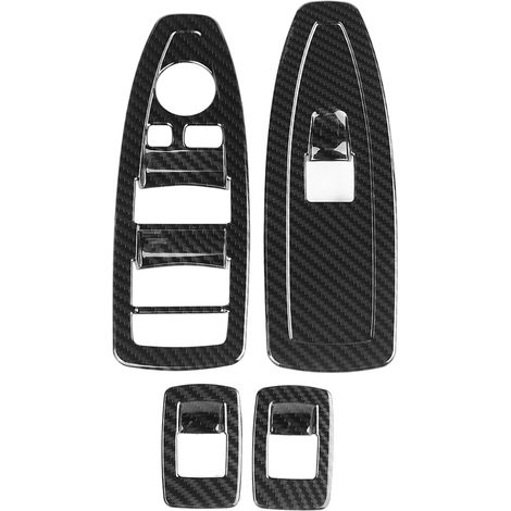 4 garnitures de cadre d'interrupteur de lève-vitre style fibre de carbone pour BMW X1 2016-2019 (1/5)