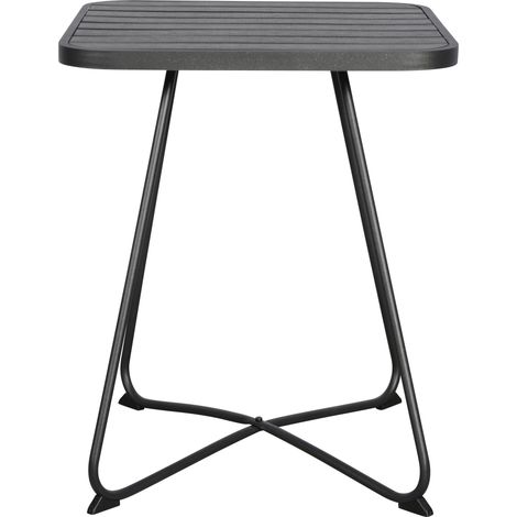 Annie Table basse pour balcon et terrasse, Ø58 cm, noir/noir.