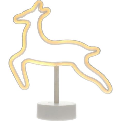1 Stück Weihnachts-Rehkitz-Modellierlicht, kreative LED-Innenleuchte, dekorative Lampe-White (1/3)