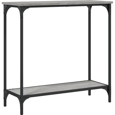 Table d'appoint console pratique pour une entrée organisée 75 x 30,5 x 75 cm bois d'ingénierie et métal DEC032239