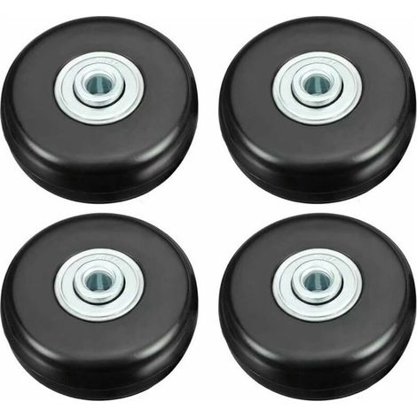 Roulette Valise, Bagage Valise Réparation Roulette Charge Lourd 50mm Muette Caoutchouc Universelle Pivotante Roue Rechange Transport Remplace Roulette 4PCS pour Valise/Bagage/Sac à Dos/Voyage (1/5)