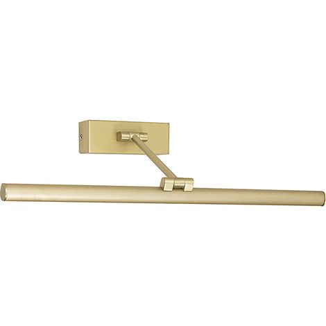 Saya - Applique Led Salle De Bain 12W Ip44 3000K 950Lm En Métal Or Satiné - Éclairage Pour Miroirs Et Tableaux - Groupe Rossini (1/3)