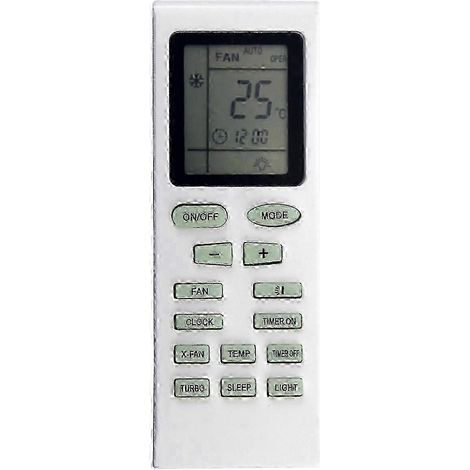 Télécommande de remplacement Actinium YB1FA compatible avec les unités de climatisation Inventor, Gree, Carrier et Sinclair (1/4)