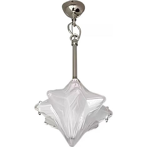 Suspension vintage en verre LOLLANDA, suspension en forme d'étoile de style français, pour salon (éclairage tricolore à spectre complet) (1/5)