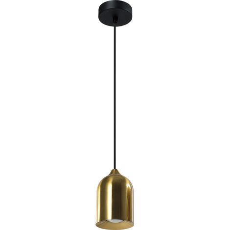 Suspension minimaliste noir/laiton GU10 8W Nilo LP (1/4)
