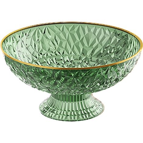 Bowl À Fruits - Pied Élevé - Capacité Élevée - Drainage Amovible - Plastique Vert - 26 x 13 x 12 cm - 1 Pièce (1/5)