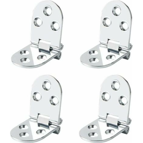 Bisagras de mesa plegables CHOYCLIT, herraje para muebles plegable de acero inoxidable de 180 grados, grosor de 2,5 mm, acabado cromado de acero inoxidable, 4 piezas (1/4)