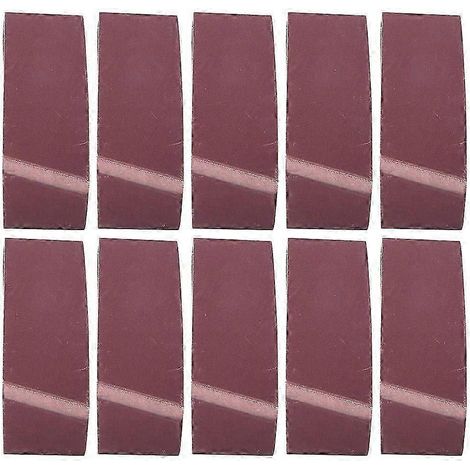 Lot de 10 bandes abrasives, grain 457 x 75 mm, oxyde d'aluminium (600).WHBYV (1/4)