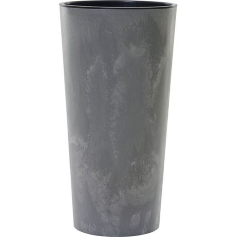 Pflanzgefäße LOCON STONE grau Betonoptik, 25 x 46,5 cm Kunststoffgefäß mit Einsatz (1/4)