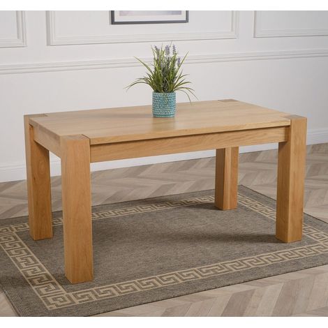 Kuba 150cm Chunky Medium Oak Dining Table (1/5)