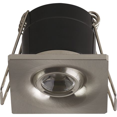 Spot LED Encastrable - 1,6W - Chrome Mat - Blanc Neutre - Orientable - 40x40mm (1/2)