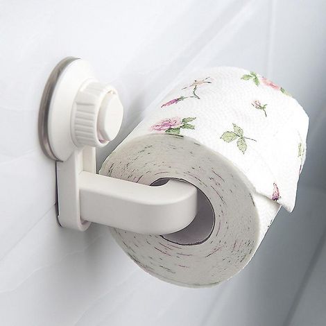 Porte-papier toilette mural auto-adhésif avec ventouse pour salle de bain et cuisine (1/4)