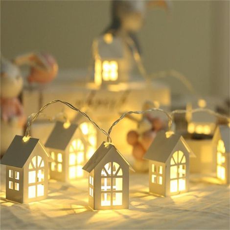 Guirlande lumineuse LED décorative de Noël, style européen, idéale pour décorer une petite maison ou une chambre (style nordique), 3 mètres, 20 lumières. (1/5)