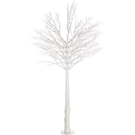 Albero di Natale bianco in fibra di vetro da esterno decorazione natalizia -180 cm (1/3)