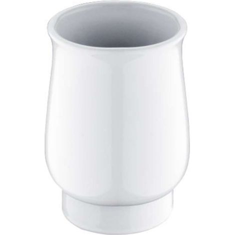 Nimco Lada - Vaso para cepillo de dientes de pie, blanco 1058LA (1/2)