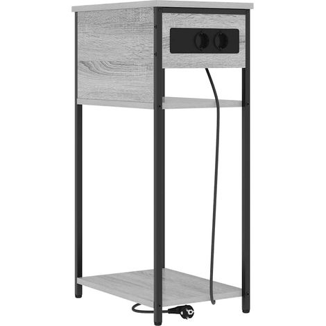 Maison Exclusive - Nachttisch Graues Sonoma 41 x 28 x 76 cm Holzw