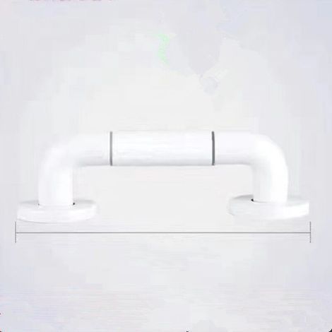 40CM blanc Barre D'appui WC, Barres D'appui de Salle de Bain avec Antidérapante, Poignée de Acier Inox, de Maintien Douche avec Cercles lumineux-avec Bride de Recouvrement (1/5)