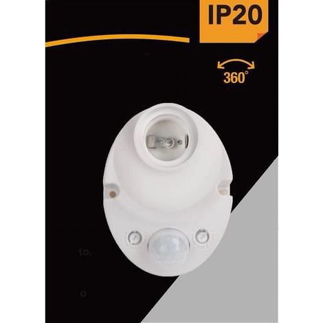 Trade Shop - Sensore Di Movimento 360° Pir Infrarossi Rilevatore Per Lampadine 60w E27 Ycb1061 - (1/5)