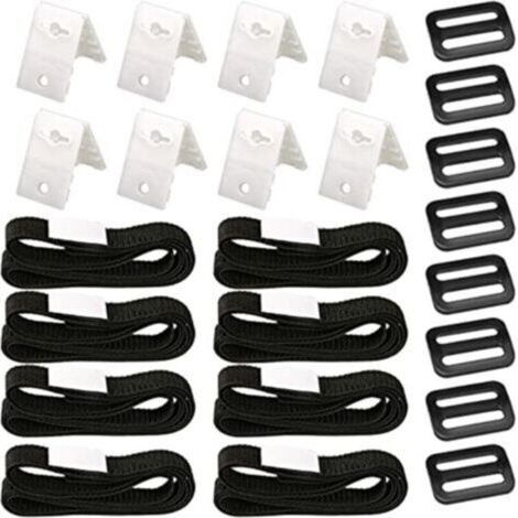 Kit de fixation de rouleau de couverture de piscine solaire, paquet de 8, sangles de fixation de rouleau de couverture de piscine pour la fixation universelle des rouleaux de couverture de piscine au (1/5)