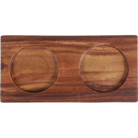 Tablett für Pfeffer- und Salzmühle, Pfeffermühlenständer, Halter für Öl- und Essigflaschen – 16,00 x 8,00 x 1,50 cm – Wie abgebildet (1/4)