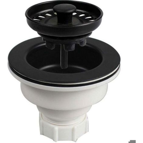 Bonde À Panier - Diamètre 90 Mm - Pour Évier Cuisine - En Plastique Abs Haute Densité - Finition Mate - 1 Pièce (1/2)