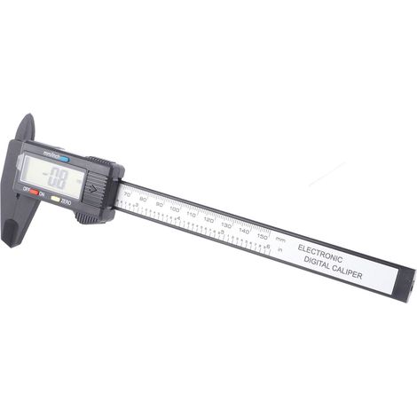 Pied à coulisse électronique numérique avec tige télescopique 150 mm, précision 0,1 mm, en plastique