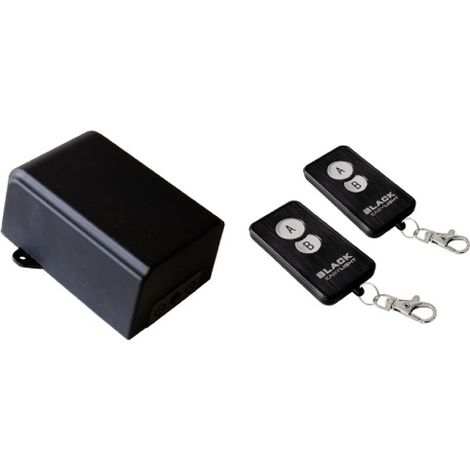 BLACK EASY LIGHT - Kit ricevitore+2 radiocomandi universali 2 canali 433.92 mhz per esterno a 220 v - JL2166