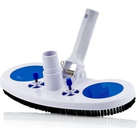 Brosse de piscine avec valve de pression, nettoyeur de fond de piscine, convient pour tuyau Ø28-30 mm, aspirateur de sol, brosse de nettoyage avec manche télescopique (1/5)