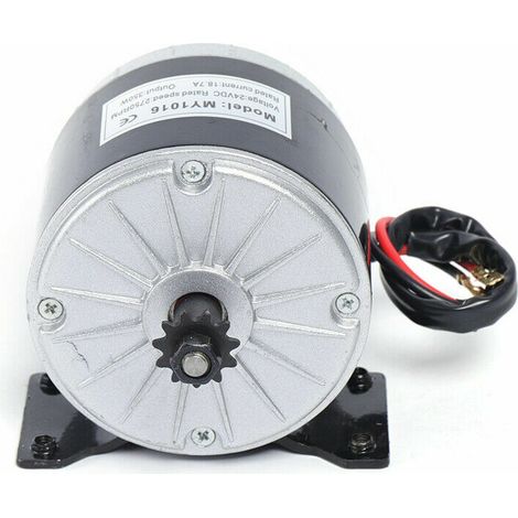 Gojoy – Moteur à balais 350W 24V – Vitesse 2750 tr/min – Étanchéité IP54 – Installation facile – Pour scooters et vélos électriques