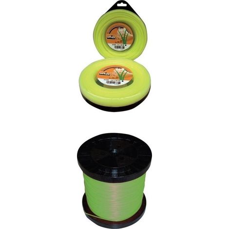 Hilo nylon redondo profesional mm 2,4 de 90 metros para desbrozadoras.