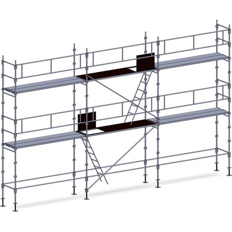 Echafaudage façadier 60 m² garde-corps planchers