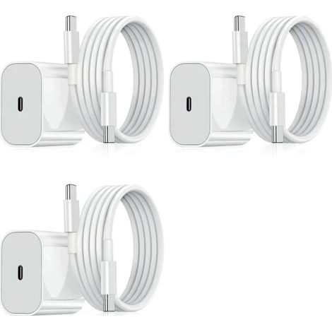 Chargeur Samsung, kit 3 pièces - Adaptateur de charge rapide + câble de données 20 W USB-C Blanc (NT) (1/5)
