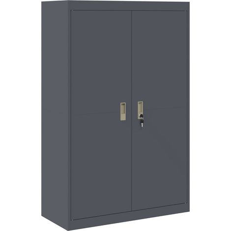 Aufbewahrungsschrank Anthrazit 90 x 40 x 140 cm Stahl vidaXL