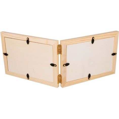 Cadre photo double en bois - Papa - 12,5 x 35 cm