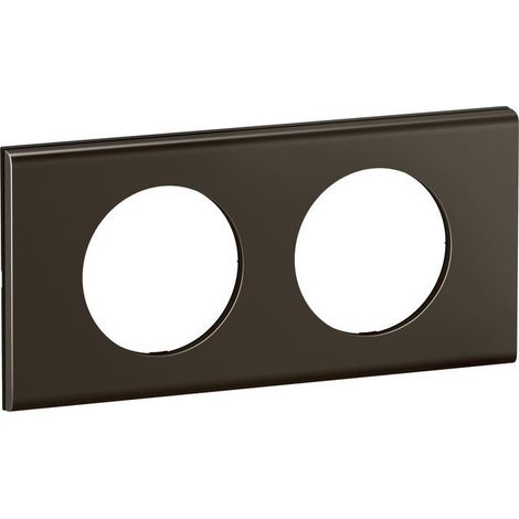 Plaque de finition 2 postes - Céliane 2024 - CP2202 - Legrand - Nickel Sombre Satiné