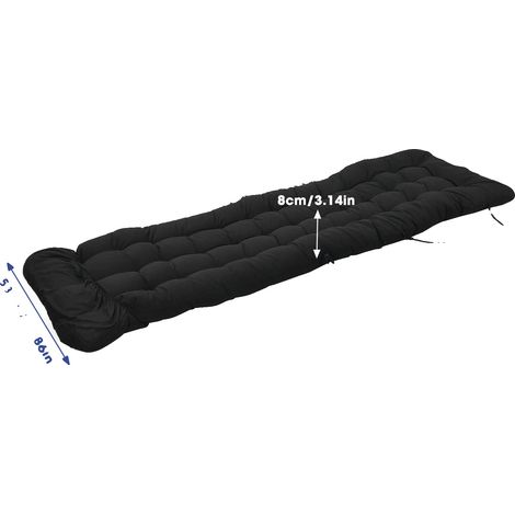 Cuscino, materiale di alta qualità, compatibilità versatile, nero (1/2)