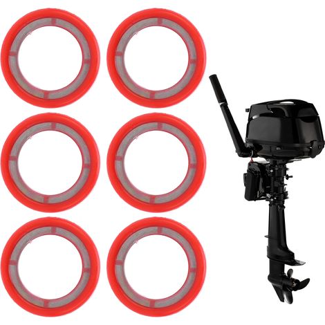 6 pièces Joints de Bouchon de Vidange pour Carter de Boîte de Vitesses en Acier Inoxydable Revêtu de Caoutchouc, Compatible Mariner Moteur Hors-Bord