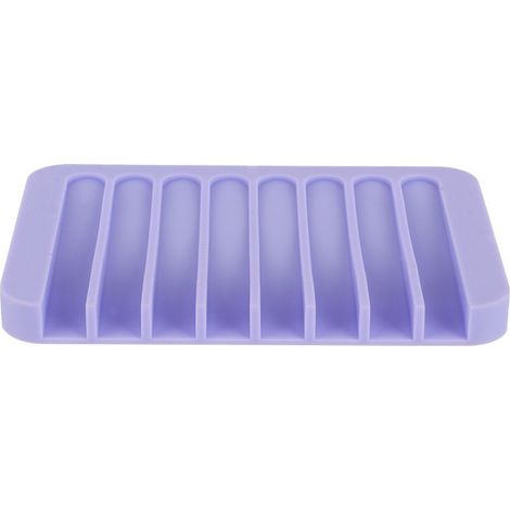Boîte à savon carrée violette, plateau porte-savon, étagère à vaisselle, organisateur de salle de bain et de maison (1/5)