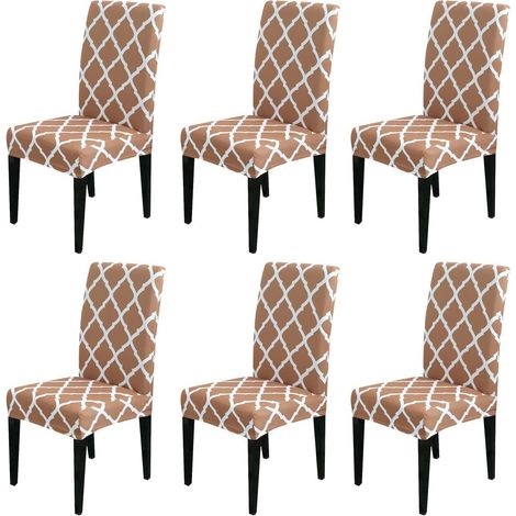 Stretchable dining chair cover, protective cover for dining chairs, European style seat cover for weddings, banquets, Christmas parties, birthdays (1/5)